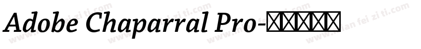 Adobe Chaparral Pro字体转换